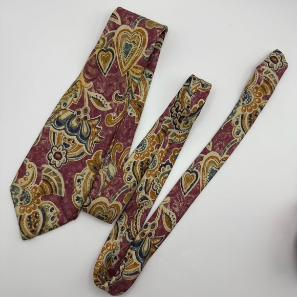 Architect Other - Vintage Architect 100% Italian Silk Men’s Neckties Floral Hearts